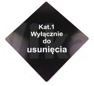 Tablica kategoria 1 - wyłącznie do usunięcia